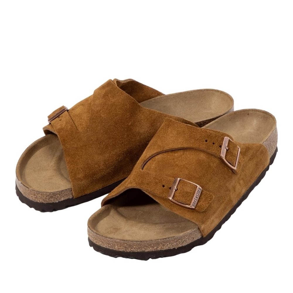 Birkenstock Men’s Brown Suede Mink Slide Sandals - 12 NWOT